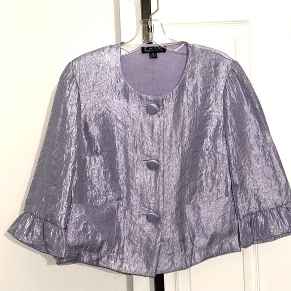 K Petite Collection Top/blazer Violet Size 8P - Picture 1 of 7